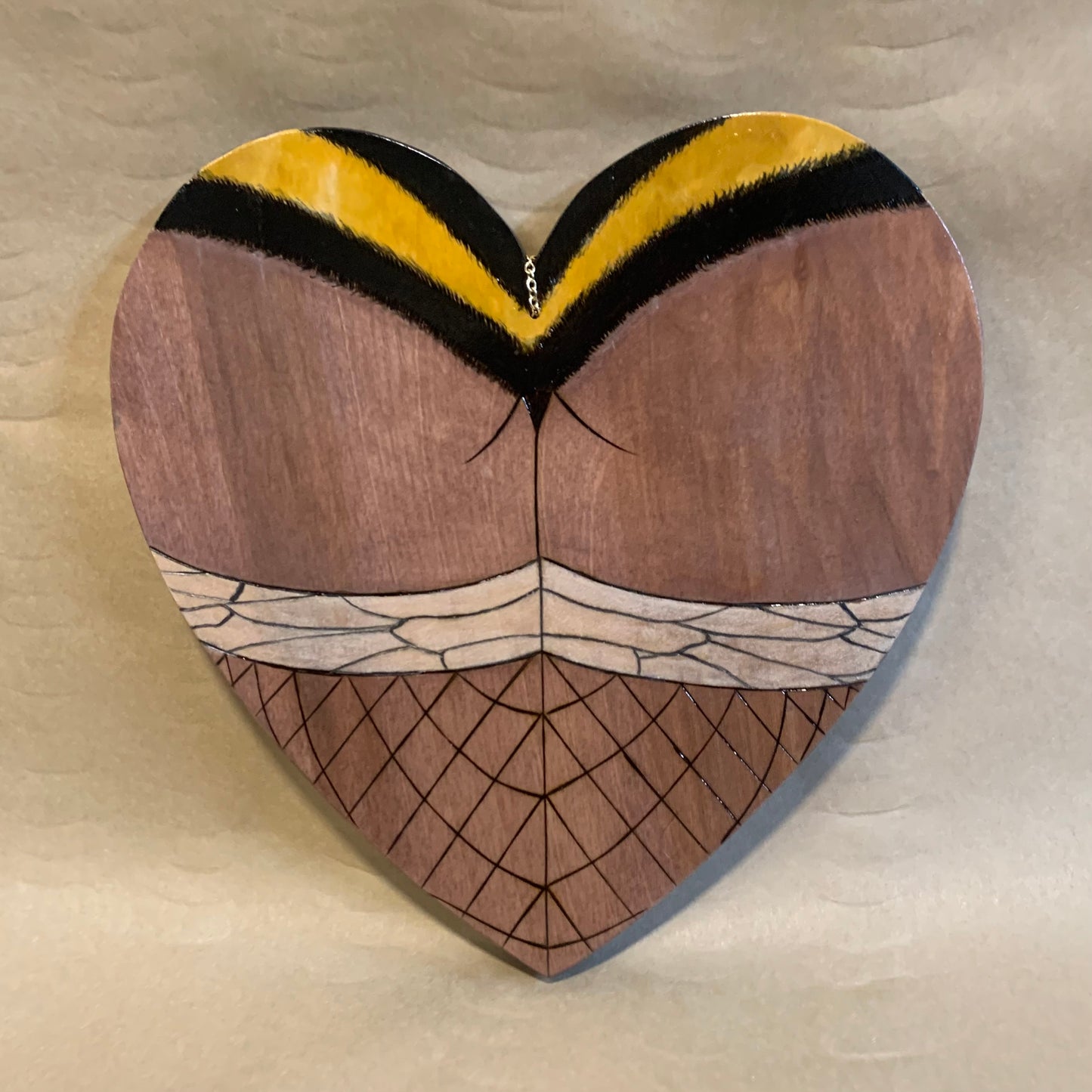 CUSTOM heart cheeks wood burning (new!)