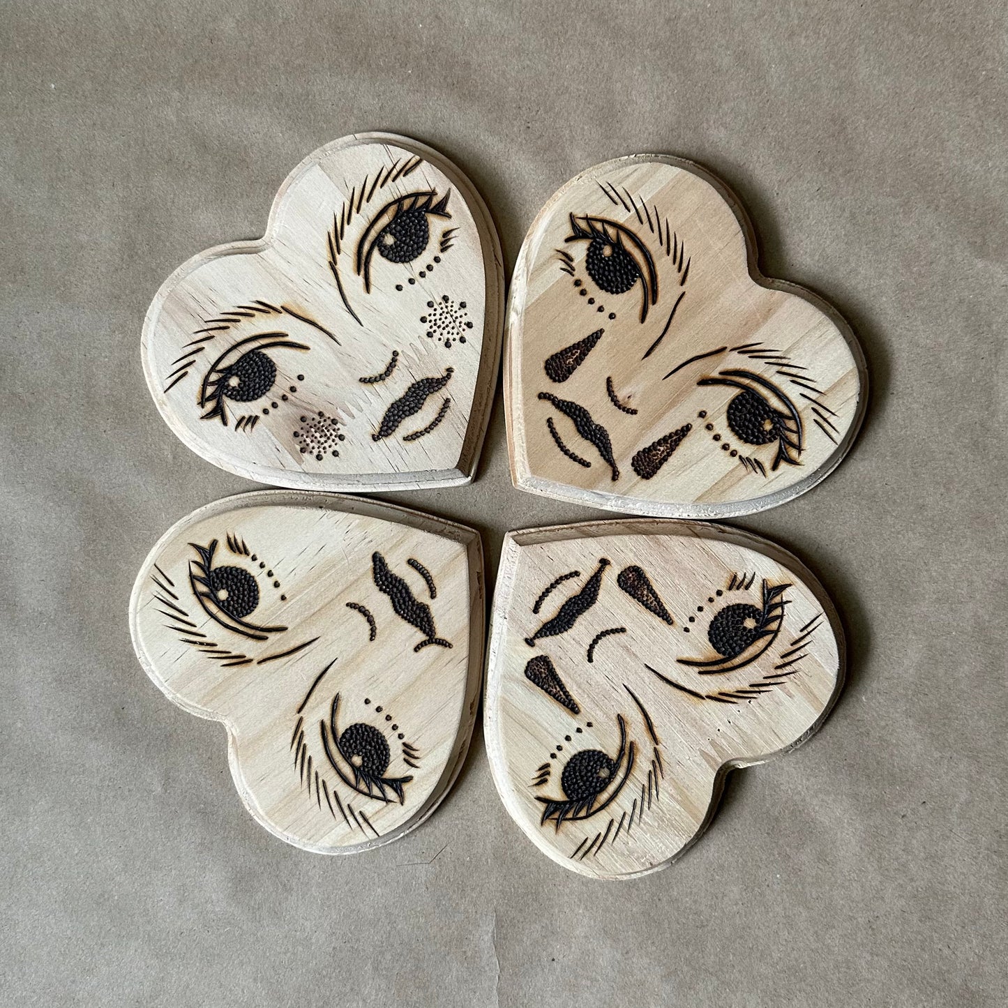 Emotional Hearts Coaster Set