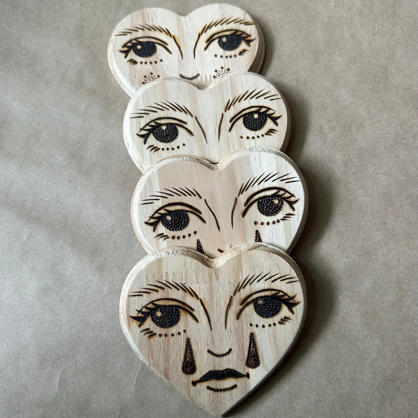 Emotional Hearts Coaster Set