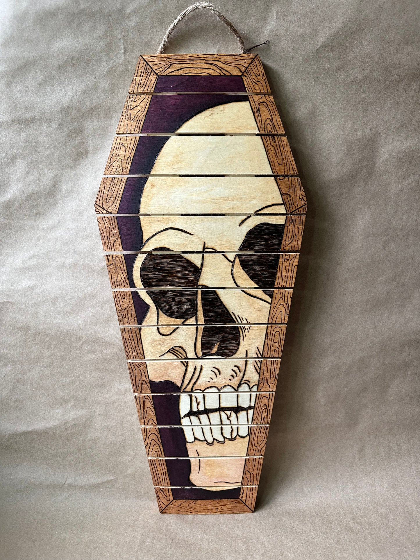 CUSTOM Coffin Wood Burning