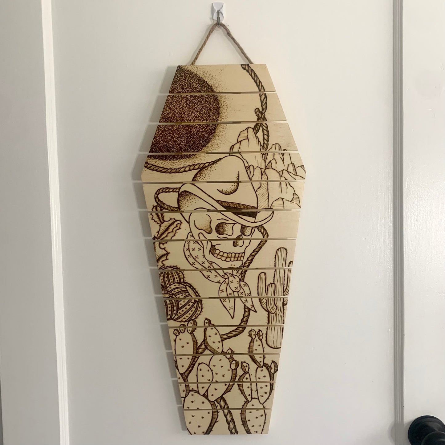 CUSTOM Coffin Wood Burning