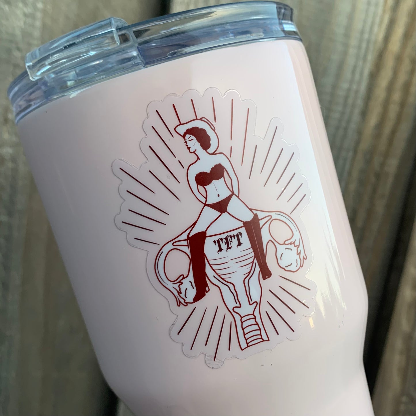 'my uterus, not yours' donation sticker