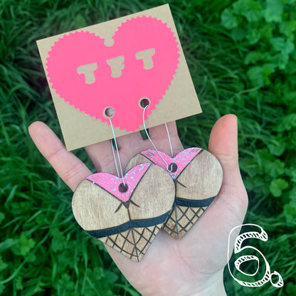 heart cheek earrings