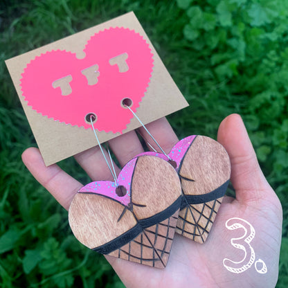 heart cheek earrings