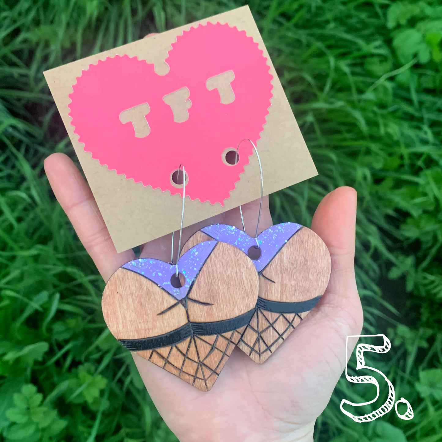 heart cheek earrings